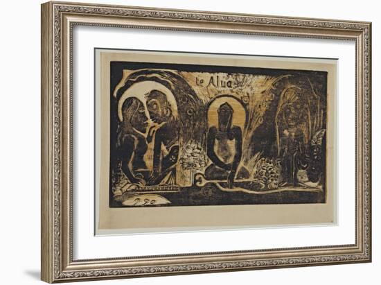 Te Atua (The God) from the Series Noa Noa, 1893-1894-Paul Gauguin-Framed Giclee Print