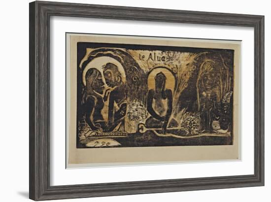 Te Atua (The God) from the Series Noa Noa, 1893-1894-Paul Gauguin-Framed Giclee Print