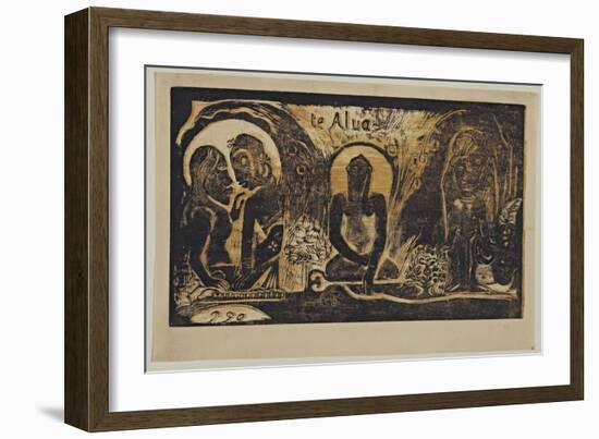 Te Atua (The God) from the Series Noa Noa, 1893-1894-Paul Gauguin-Framed Giclee Print