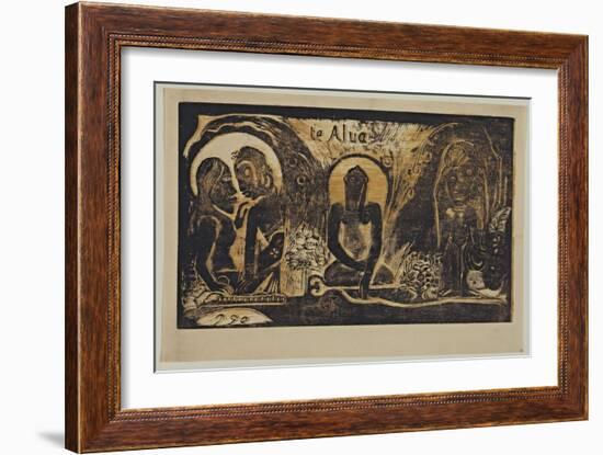 Te Atua (The God) from the Series Noa Noa, 1893-1894-Paul Gauguin-Framed Giclee Print