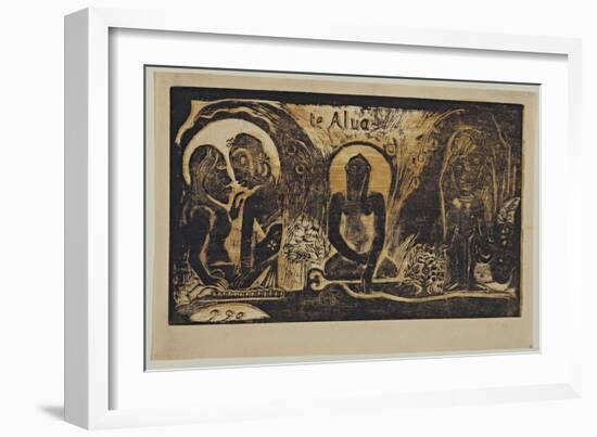 Te Atua (The God) from the Series Noa Noa, 1893-1894-Paul Gauguin-Framed Giclee Print