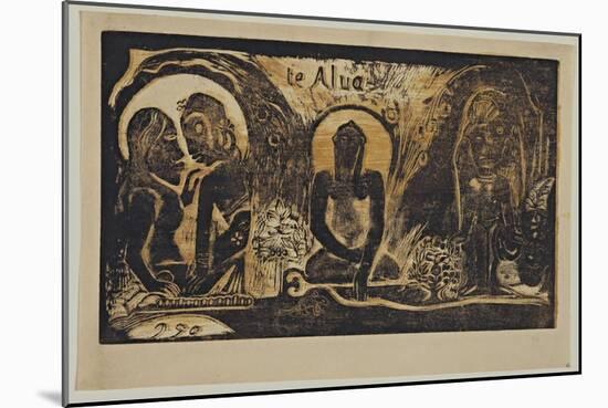 Te Atua (The God) from the Series Noa Noa, 1893-1894-Paul Gauguin-Mounted Giclee Print