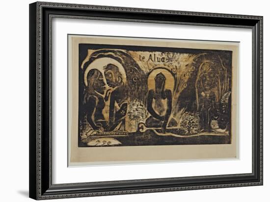 Te Atua (The God) from the Series Noa Noa, 1893-1894-Paul Gauguin-Framed Giclee Print