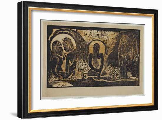 Te Atua (The God) from the Series Noa Noa, 1893-1894-Paul Gauguin-Framed Giclee Print