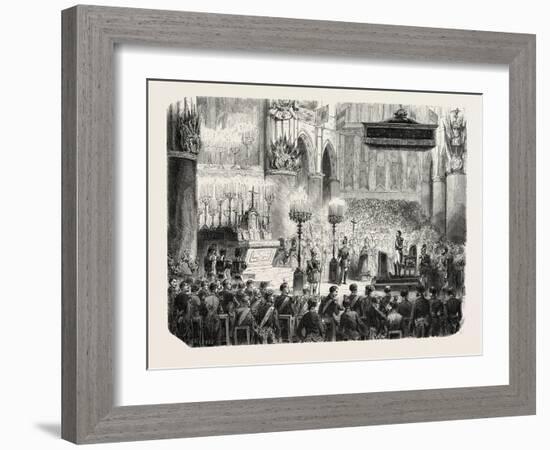 Te Deum Sung in the Church of the Notre-Dame-null-Framed Giclee Print