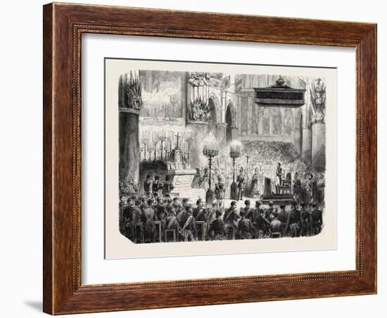 Te Deum Sung in the Church of the Notre-Dame-null-Framed Giclee Print