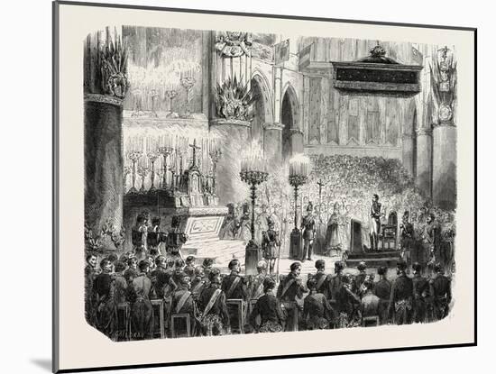 Te Deum Sung in the Church of the Notre-Dame-null-Mounted Giclee Print