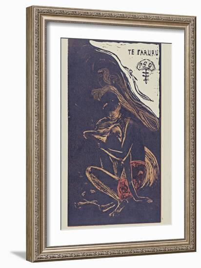 Te Faruru (Here We Make Lov) from the Series Noa Noa, 1893-1894-Paul Gauguin-Framed Giclee Print