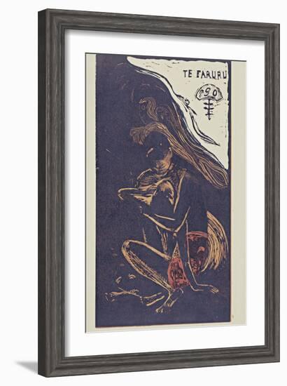 Te Faruru (Here We Make Lov) from the Series Noa Noa, 1893-1894-Paul Gauguin-Framed Giclee Print