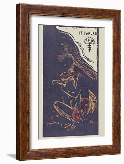 Te Faruru (Here We Make Lov) from the Series Noa Noa, 1893-1894-Paul Gauguin-Framed Giclee Print