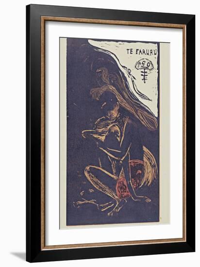 Te Faruru (Here We Make Lov) from the Series Noa Noa, 1893-1894-Paul Gauguin-Framed Giclee Print