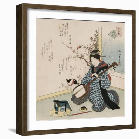 Te-Ike No Hana 'Hand-Picked Flower'-Yanagawa Shigenobu II-Framed Giclee Print