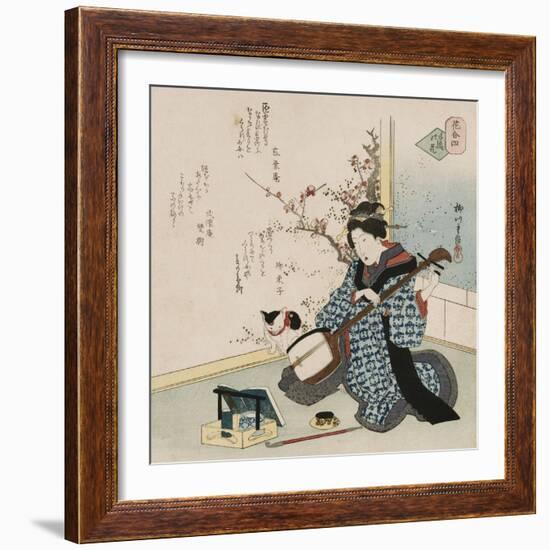 Te-Ike No Hana 'Hand-Picked Flower'-Yanagawa Shigenobu II-Framed Giclee Print