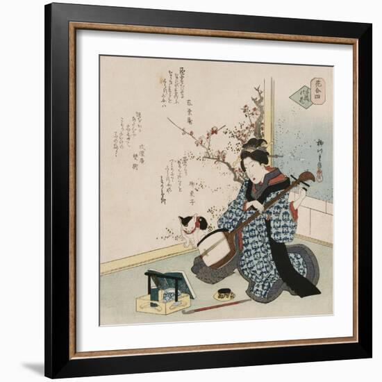 Te-Ike No Hana 'Hand-Picked Flower'-Yanagawa Shigenobu II-Framed Giclee Print