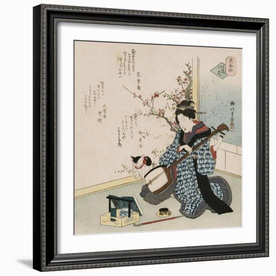 Te-Ike No Hana 'Hand-Picked Flower'-Yanagawa Shigenobu II-Framed Giclee Print