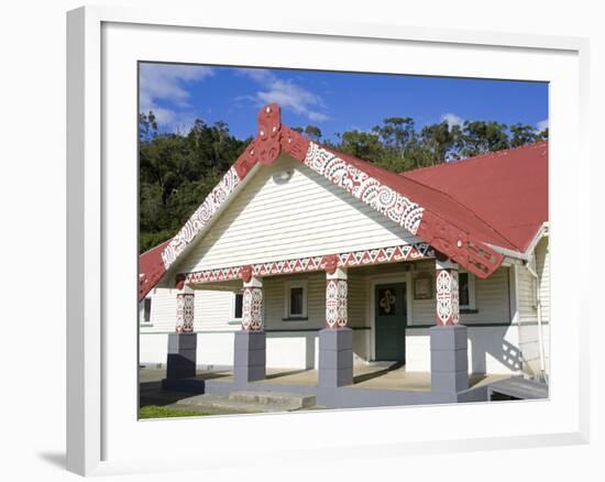 Te Poho O Rawiri Marae Meeting House, Gisborne, Eastland District, North Island, New Zealand, Pacif-Richard Cummins-Framed Photographic Print