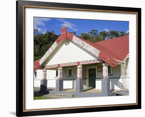 Te Poho O Rawiri Marae Meeting House, Gisborne, Eastland District, North Island, New Zealand, Pacif-Richard Cummins-Framed Photographic Print