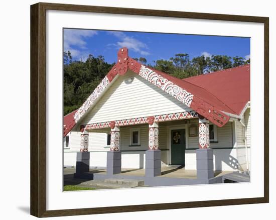 Te Poho O Rawiri Marae Meeting House, Gisborne, Eastland District, North Island, New Zealand, Pacif-Richard Cummins-Framed Photographic Print
