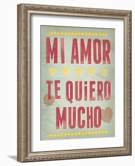 Te Quiero Mucho-Clara Wells-Framed Giclee Print