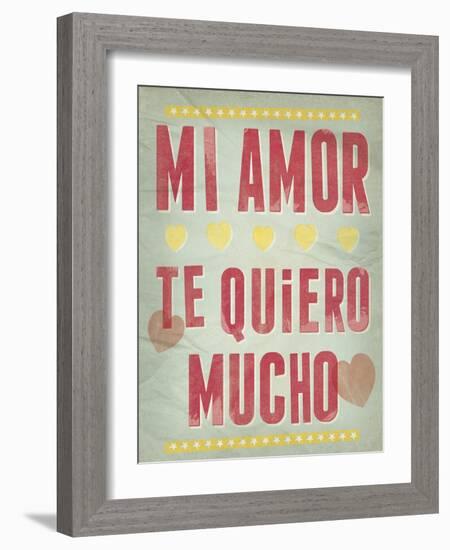 Te Quiero Mucho-Clara Wells-Framed Giclee Print