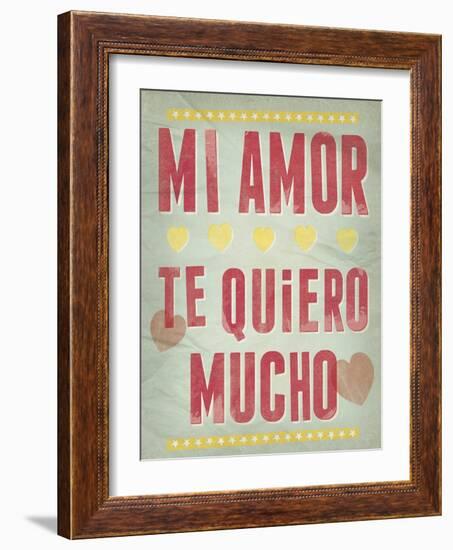 Te Quiero Mucho-Clara Wells-Framed Giclee Print