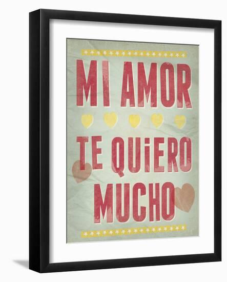 Te Quiero Mucho-Clara Wells-Framed Giclee Print