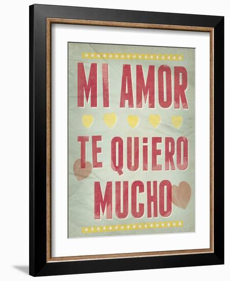 Te Quiero Mucho-Clara Wells-Framed Giclee Print