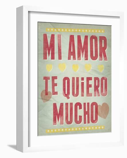 Te Quiero Mucho-Clara Wells-Framed Giclee Print