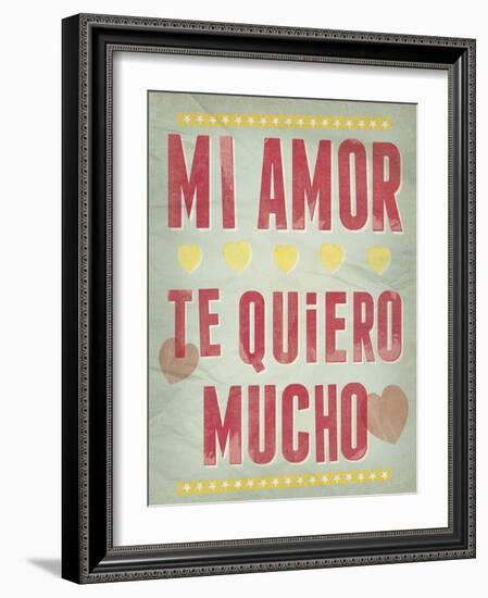 Te Quiero Mucho-Clara Wells-Framed Giclee Print