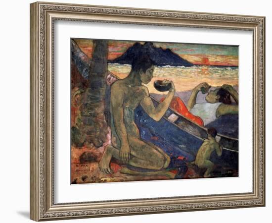 Te Vaa (The Cano), 1896-Paul Gauguin-Framed Giclee Print