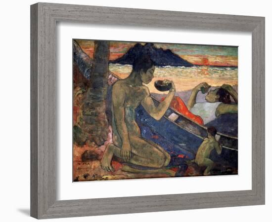 Te Vaa (The Cano), 1896-Paul Gauguin-Framed Giclee Print