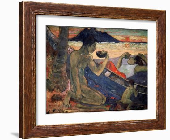 Te Vaa (The Cano), 1896-Paul Gauguin-Framed Giclee Print