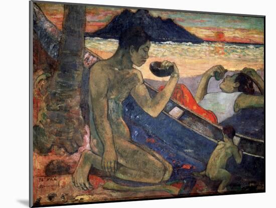 Te Vaa (The Cano), 1896-Paul Gauguin-Mounted Giclee Print