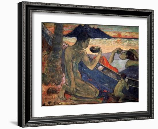 Te Vaa (The Cano), 1896-Paul Gauguin-Framed Giclee Print