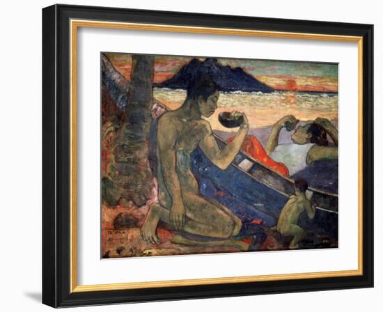 Te Vaa (The Cano), 1896-Paul Gauguin-Framed Giclee Print