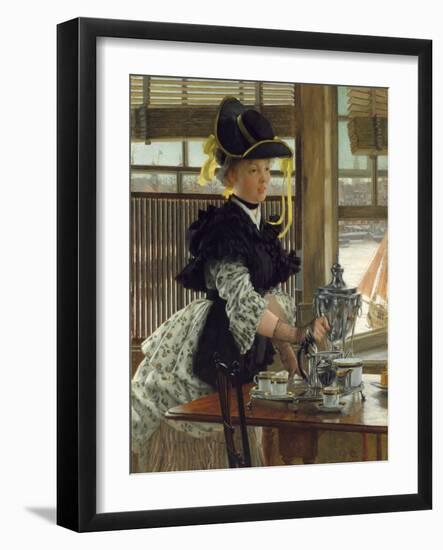 Tea, 1872 (Oil on Wood)-James Jacques Joseph Tissot-Framed Giclee Print