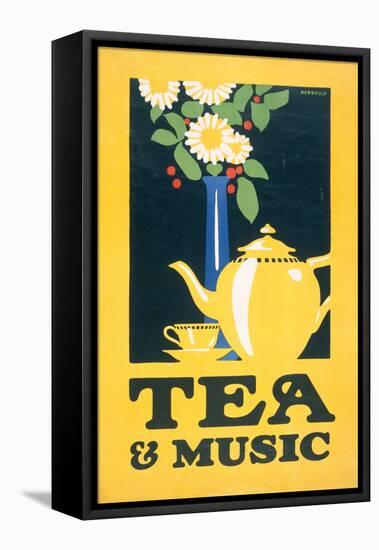 Tea and Music, C.1922 (Colour Litho)-Frank Newbould-Framed Premier Image Canvas