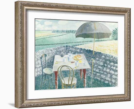 Tea at Furlongs-Eric Ravilious-Framed Giclee Print