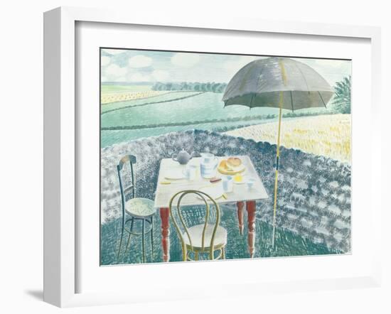 Tea at Furlongs-Eric Ravilious-Framed Giclee Print