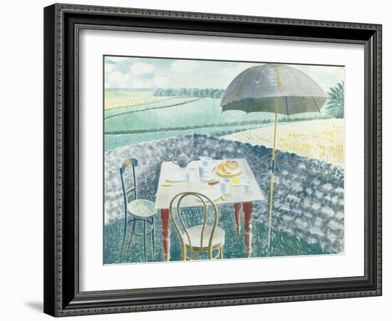 Tea at Furlongs-Eric Ravilious-Framed Giclee Print