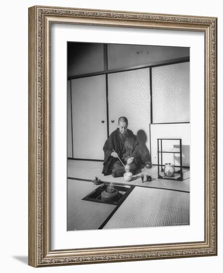 Tea Being Prepared For Drinking at Ceremony-Dmitri Kessel-Framed Photographic Print