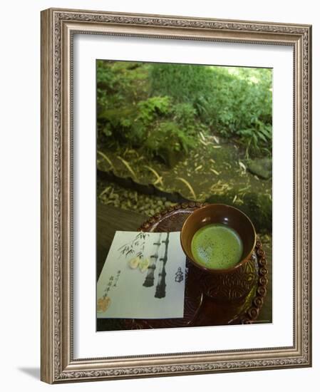 Tea Ceremony in Bamboo Forest, Kamakura City, Kanagawa Prefecture, Japan, Asia-Christian Kober-Framed Photographic Print