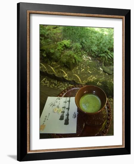 Tea Ceremony in Bamboo Forest, Kamakura City, Kanagawa Prefecture, Japan, Asia-Christian Kober-Framed Photographic Print