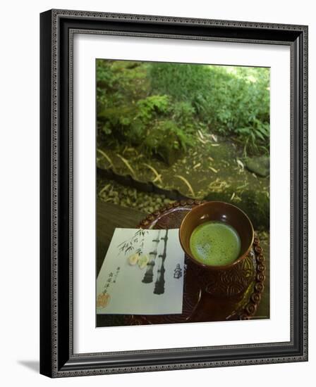 Tea Ceremony in Bamboo Forest, Kamakura City, Kanagawa Prefecture, Japan, Asia-Christian Kober-Framed Photographic Print