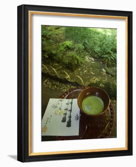 Tea Ceremony in Bamboo Forest, Kamakura City, Kanagawa Prefecture, Japan, Asia-Christian Kober-Framed Photographic Print