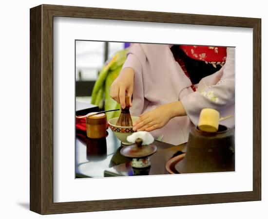 Tea Ceremony, Kyoto, Japan-Shin Terada-Framed Photographic Print