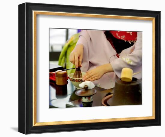 Tea Ceremony, Kyoto, Japan-Shin Terada-Framed Photographic Print