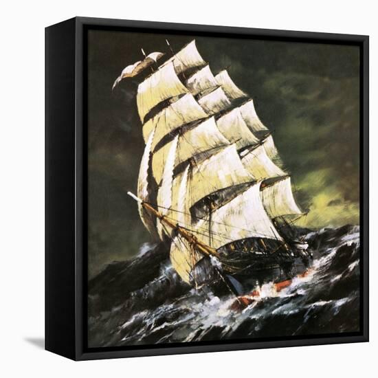 Tea Clipper-English School-Framed Premier Image Canvas