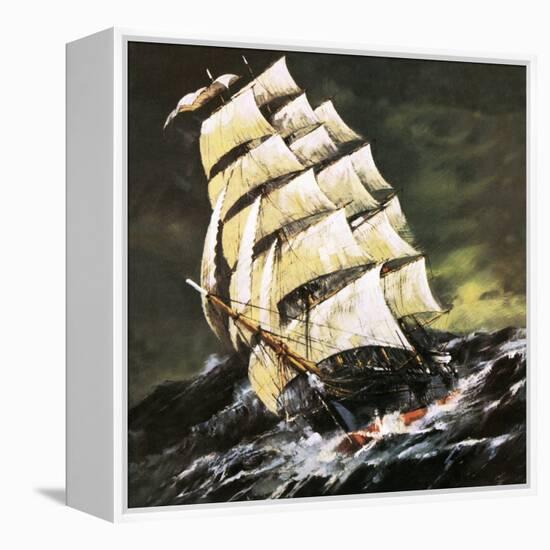 Tea Clipper-English School-Framed Premier Image Canvas