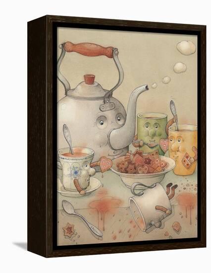 Tea Club, 2003-Kestutis Kasparavicius-Framed Premier Image Canvas